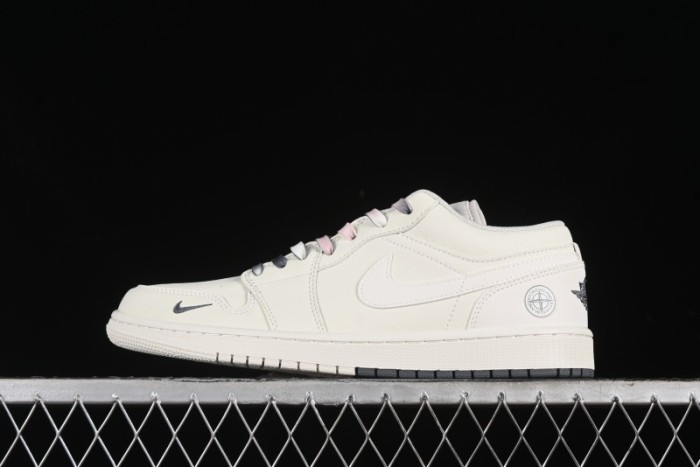 Nike Air Jordan 1 Low Retro Basketball Shoes Stone Island Collaboration - DC2024-025