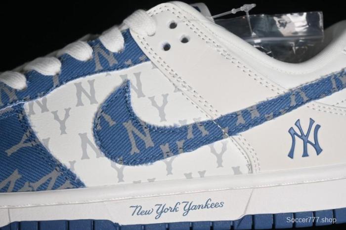 Nike SB Dunk Low MLB Collaboration - Blue Denim Anniversary Custom Low-Top Casual Sneakers - DQ1098-348 1