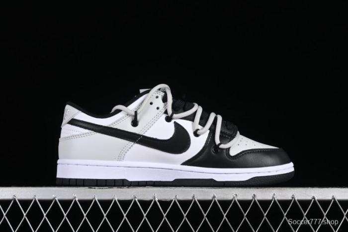Nike Dunk Low Letter Panda Black Grey High Street Deconstructed SB Strap Low-top Casual Skate Shoes - CW1590-100 1