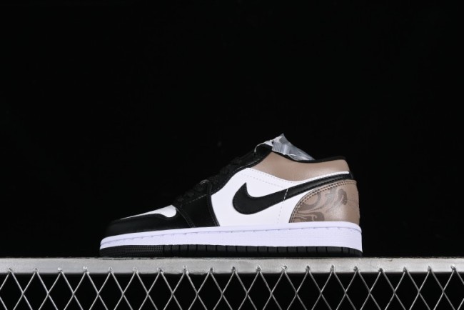 Nike Air Jordan 1 Low Retro Basketball Shoes in Mocha Colorway - 553558-132