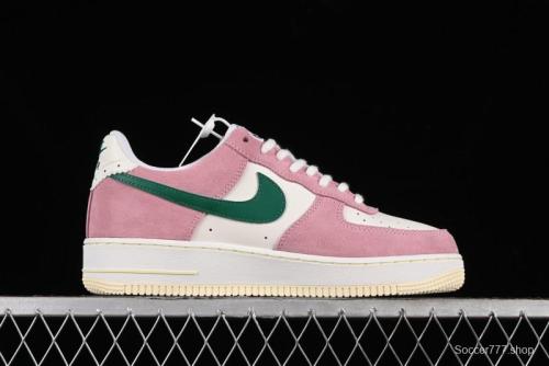 Nike Air Force 1 '07 Low Casual Sneakers in White Pink Green - FV9346-100 1