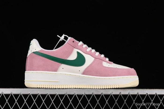 Nike Air Force 1 '07 Low Casual Sneakers in White Pink Green - FV9346-100 1