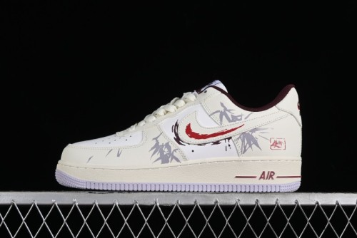 Nike Air Force 1'07 Low  MUD  Casual Sneakers with Bamboo Forest and Wandering Swordsman Print - XC2351-110 1