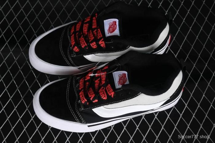 Vans Classics Knu Skool Patchwork Letter Lace-Up Chunky Tongue Platform Sneakers - VN0009QCBLK 1