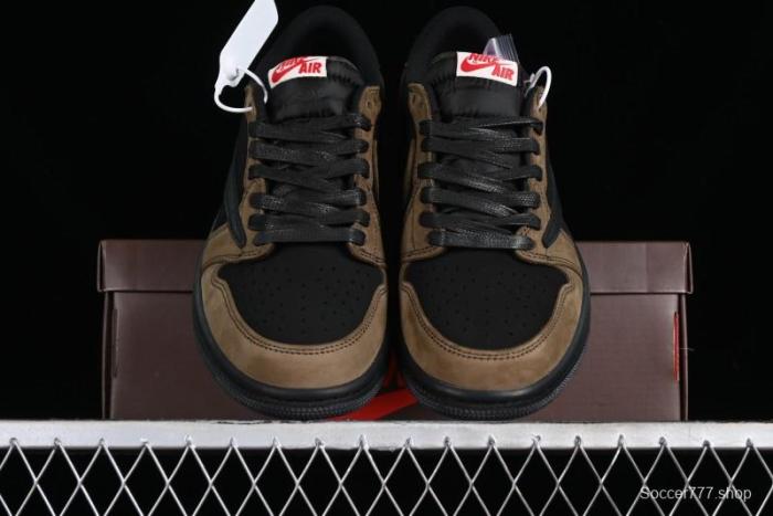 Nike Travis Scott x Air Jordan 1 Low OG AJ1 Reverse Swoosh Sneakers - DM7866-202 1