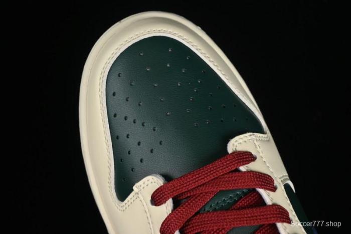 Nike SB Dunk Low Retro Skateboarding Shoes with Gorge Green and Red Swoosh Design - FV8106-361 1