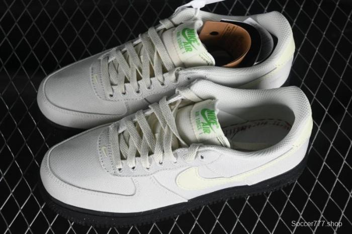 Nike Air Force 1 '07 Low White Black Canvas Casual Sneakers - FJ4160-002 1