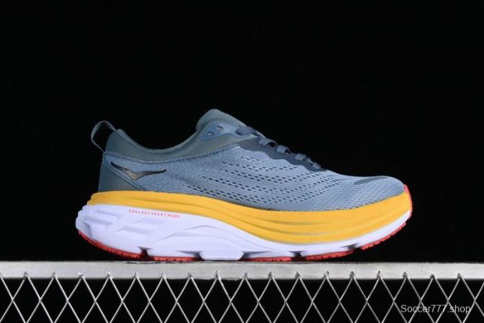 HOKA ONE ONE Bondi 8 Performance Cushion Running Shoes with Enhanced Support - 1123202 GBMS 1