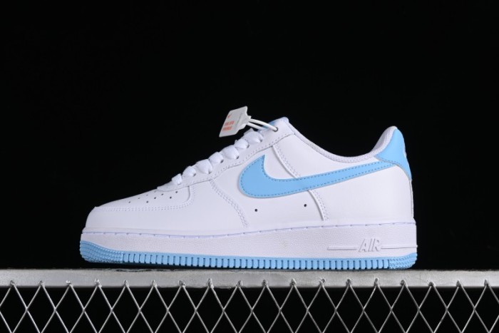 Nike Air Force 1 '07 Low White Blue Casual Sneakers - FQ4296-100 1