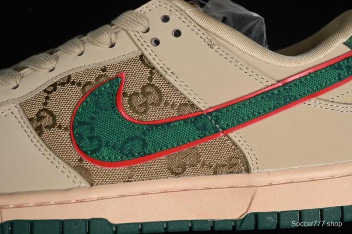 Nike SB Dunk Low Gucci Collaboration - Anniversary High-End Customized Low-Top Casual Sneakers - DQ1098-357 1