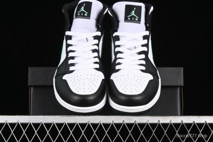 Nike Air Jordan 1 Mid AJ1 White Black Green Culture Casual Sneakers - DQ8426-103