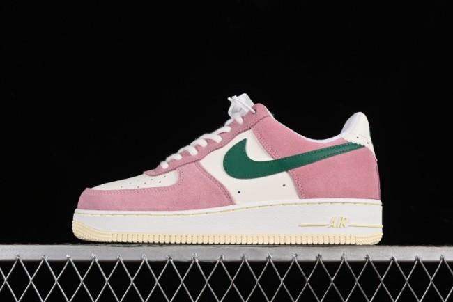 Nike Air Force 1 '07 Low Casual Sneakers in White Pink Green - FV9346-100 1