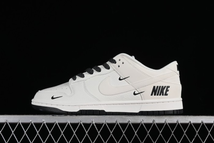 Nike SB Dunk Low Collaboration Three Swooshes Beige Black Color Low Top Casual Skateboarding Shoes - NK5639-321 1