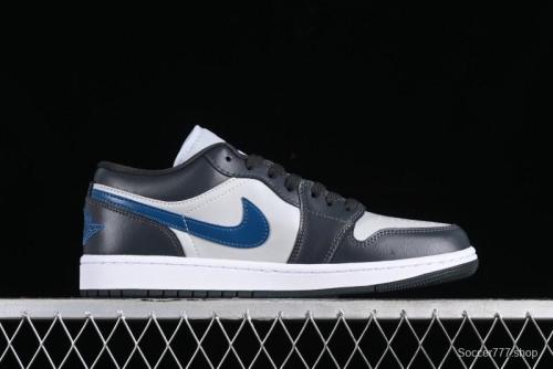 Nike Air Jordan 1 Low AJ1 Black Grey Blue Hook Basketball Shoes - DC0774-040 1