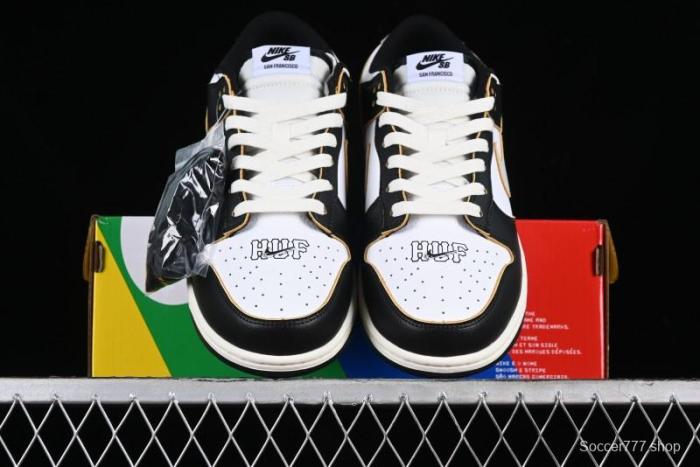 Nike HUF x SB Dunk Low  San Francisco  Black White Panda Skateboarding Shoes - FD8775-001 1