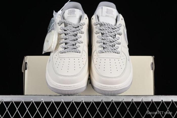 Nike Undefeated Air Force 1'07 Low Casual Sneakers in Beige Hemp with Reflective Details - UT2023-203 1