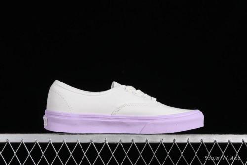 Vans Authentic White Purple Canvas Skate Shoes - VN0009PVCGX 1