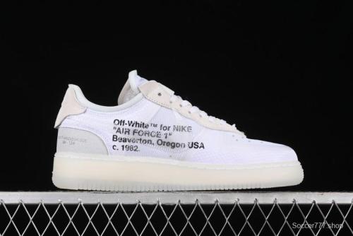 Nike Off White x Air Force 1 Low OW Transparent White Sneakers - AO4606-100
