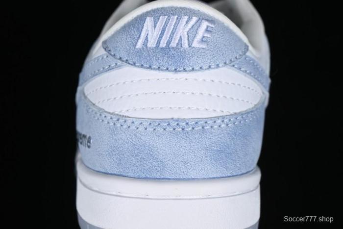 Nike SB Dunk Low Supreme Collaboration - Ice Crystal Blue Anniversary High-End Custom Low-Top Casual Skate Shoes - JH8039-939