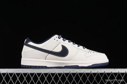 Nike SB Dunk Low Supreme Collaboration - Dark Blue Canvas Anniversary High-End Custom Low-Top Casual Skate Shoes - BB6698-511