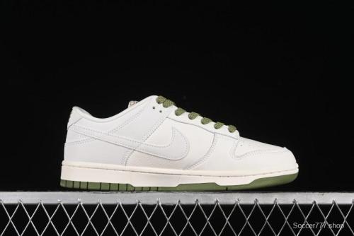 Nike SB Dunk Low Gucci Collaboration - Off White with Green Swoosh Anniversary High-End Custom Low-Top Casual Skate Shoes - KK1888-007