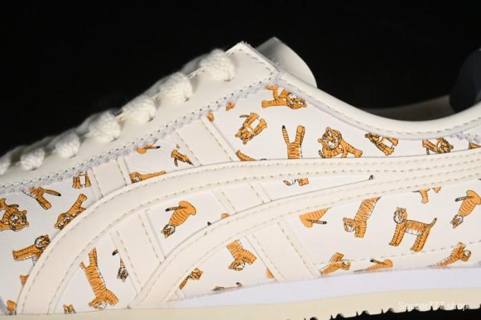 Onitsuka Tiger Mexico 66 Low-Top Leisure Running Shoes with Full-Grain Leather Upper - 1183B785-100