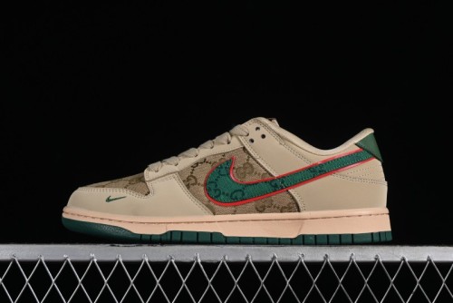 Nike SB Dunk Low Gucci Collaboration - Anniversary High-End Customized Low-Top Casual Sneakers - DQ1098-357 1