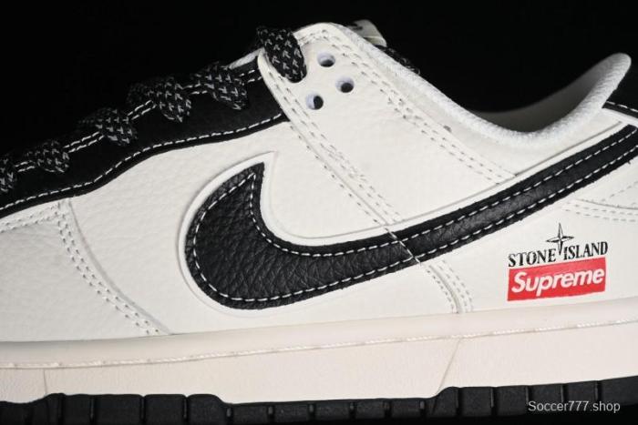 Nike Supreme x SB Dunk Low Stone Island Collaboration - Beige Black Starry Sky Anniversary Custom Low-Top Casual Skate Shoes - BB9866-003 1