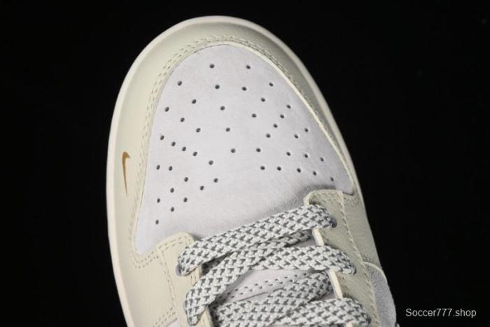 Nike SB Dunk Low Gucci Collaboration - Beige with Yellow Swoosh Anniversary High-End Custom Low-Top Casual Sneakers - DQ1098-390