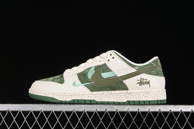 Nike SB Dunk Low Stussy Anniversary Custom Premium Low-Top Casual Sneakers - DQ1098-396
