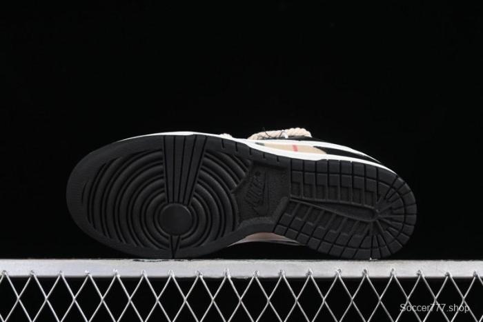 Nike Dunk Low SB Deconstructed Lace-Up Casual Sneakers with Scottish Plaid and Hemp Rope Design - DD1391-100 1