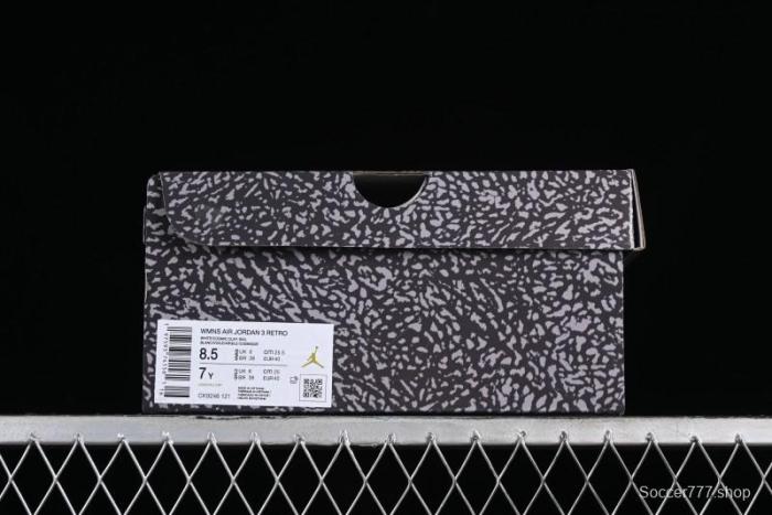 Nike Air Jordan 3 Retro Sneakers in White and Peach Orange - CK9246-121 1