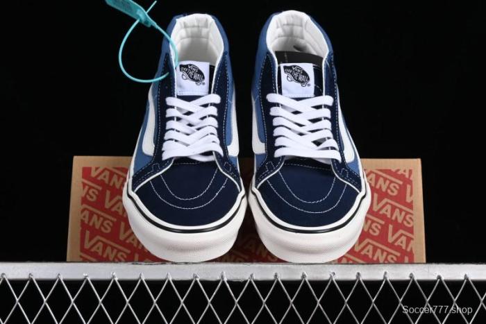 Vans Sk8-Mid Navy Blue Mid-Top Retro Classic Casual Canvas Shoes - VN0A391F5TU 1
