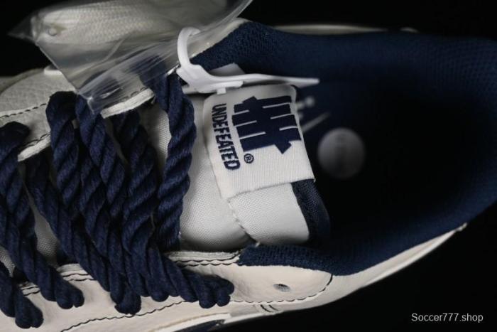 Nike Undefeated x Air Force 1 Low Casual Sneakers in Dark Blue Hemp with Reflective Details - UT2023-205