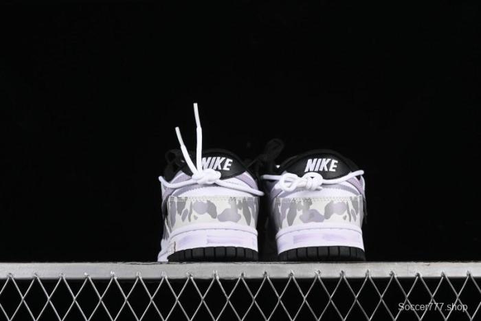 Nike Dunk Low SB Special Mission Camo Navy Black White Purple Grey Skateboarding Shoes - DD1391-100