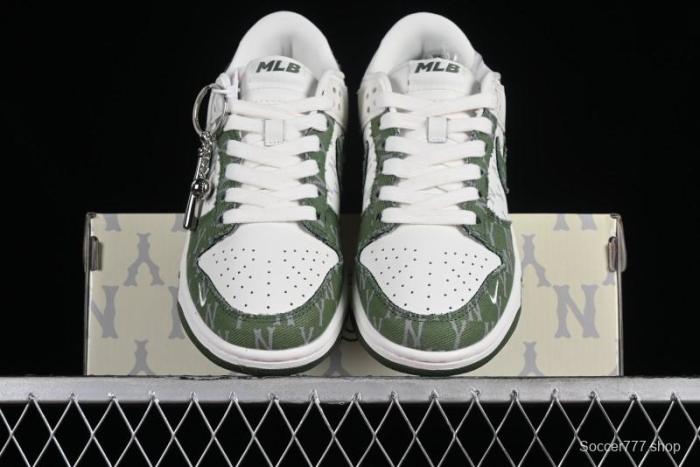 Nike SB Dunk Low MLB Collaboration - Green Denim Anniversary Custom Low-Top Casual Skate Shoes - DQ1098-345 1