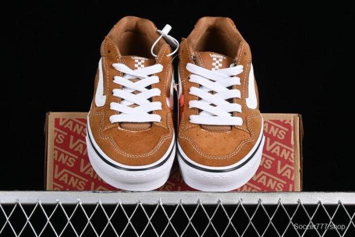 Vans Caldrone Classic American Retro Skate Shoes in Brown Orange - VN000CXZ1OU 1