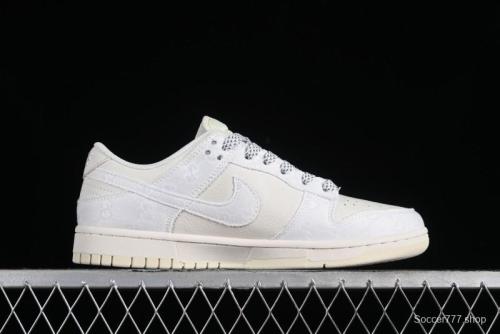 Nike SB Dunk Low Gucci Collaboration - Silver White Pattern Anniversary High-End Custom Low-Top Casual Sneakers BB9676-312 1