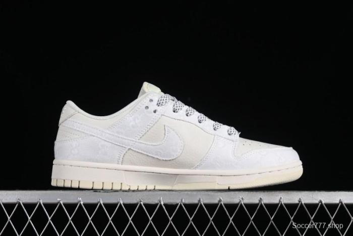 Nike SB Dunk Low Gucci Collaboration - Silver White Pattern Anniversary High-End Custom Low-Top Casual Sneakers BB9676-312 1