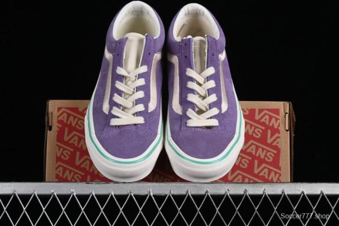 Vans Style 36 Low-Top Skate Shoes with Purple Embroidery - VN000CRPGRN 1