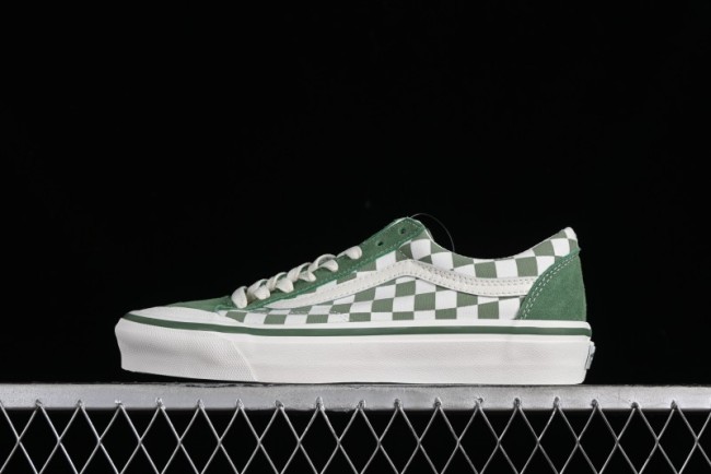 Vans Old Skool Reissue 136 Checkerboard Green Retro Canvas Shoes - VN000MT6V0N 1
