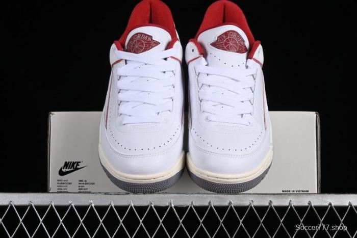 Nike Air Jordan 2/3 Retro Low Top Basketball Shoes in White/Red - FD0383-161 1