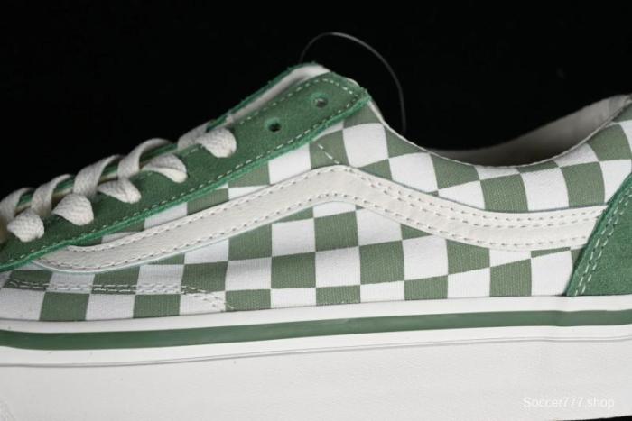 Vans Old Skool Reissue 136 Checkerboard Green Retro Canvas Shoes - VN000MT6V0N 1