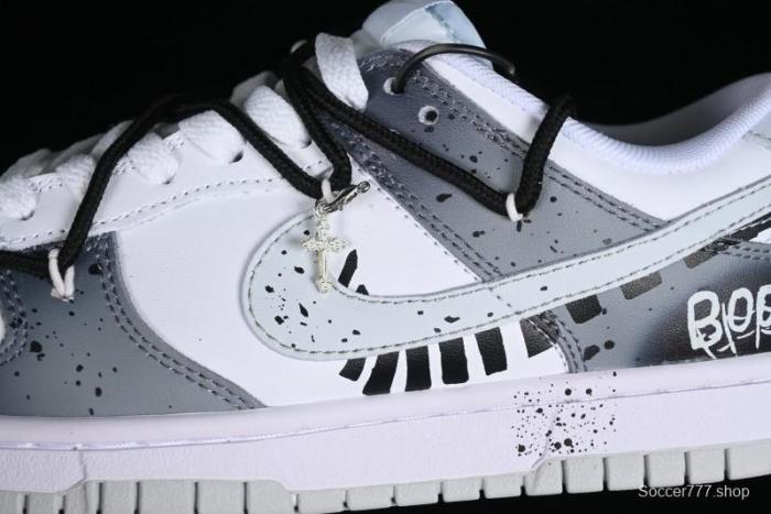 Nike Dunk Low SB Graffiti Halloween Cross Distressed Gradient Lace-Up Casual Skate Shoes - DV0831-101 1