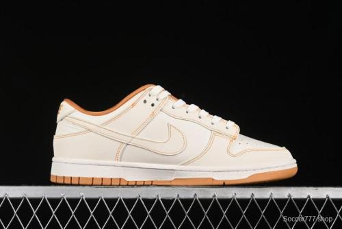 Nike SB Dunk Low UN Collaboration - Off White & Yellow Swoosh Anniversary Customized Low-Top Casual Skate Shoes - KK1688-011