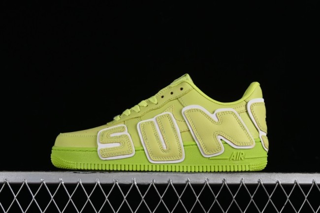 Nike CPFM x Nike Air Force 1 '07 Low Casual Sneakers in Lemon Green with SUNSHINE Design - DC4457-300 1