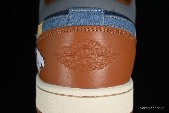Nike Air Jordan 1 Low AJ1 Customized Low-Top Casual Sneakers - FZ5042-041 1