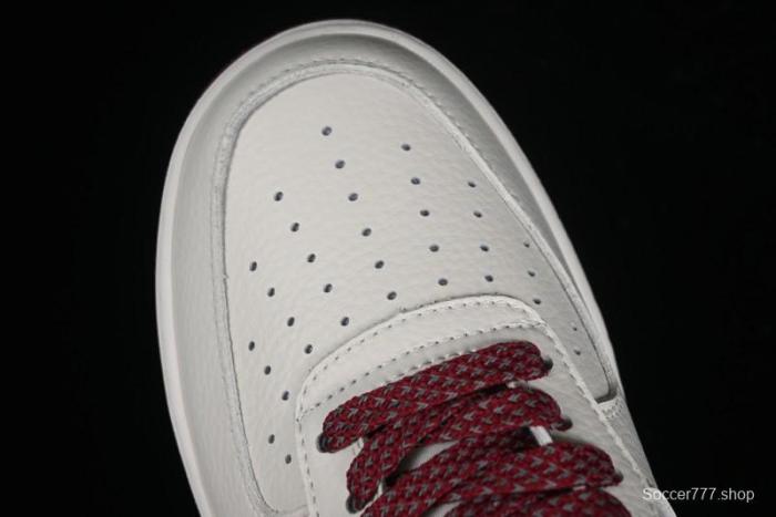 Nike Air Force 1 '07 Low  NIKE  Triple Swoosh Series White Wine Red Classic Casual Sneakers - TV2306-258 1