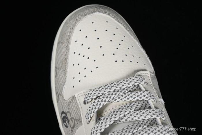 Nike SB Dunk Low Gucci Collaboration - Smoke Grey Anniversary Custom Low-Top Casual Sneakers - CF3688-003 1