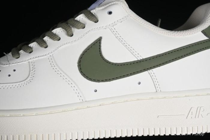 Nike Air Force 1 '07 Low Casual Sneakers in White Green Colorway - CQ5059-110 1